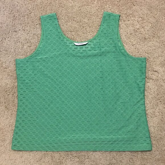 Vintage Sea Green Two Layer Scale Texture Tank Top - Picture 10 of 13